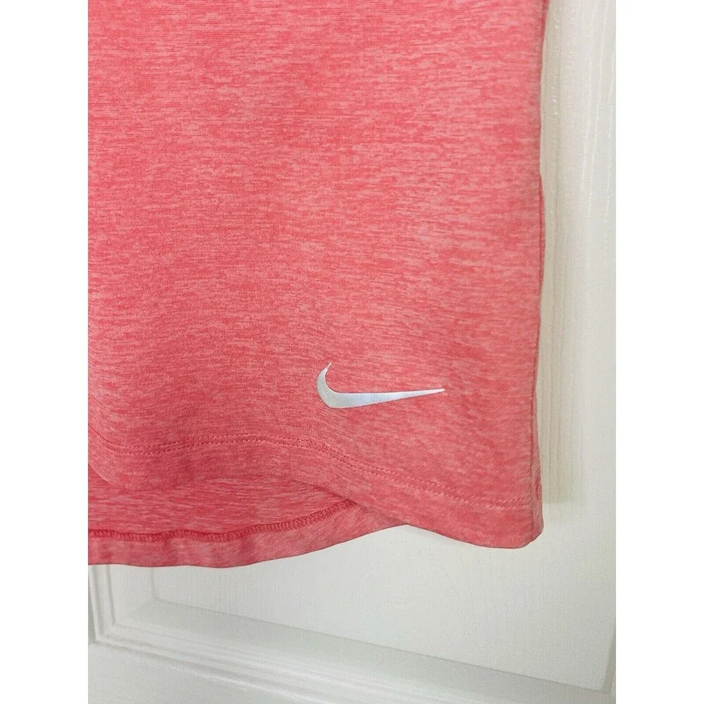 Nike Tank S Women Coral Pink Dri Fit Swoosh Athletic Sleeveless Shirt Casual